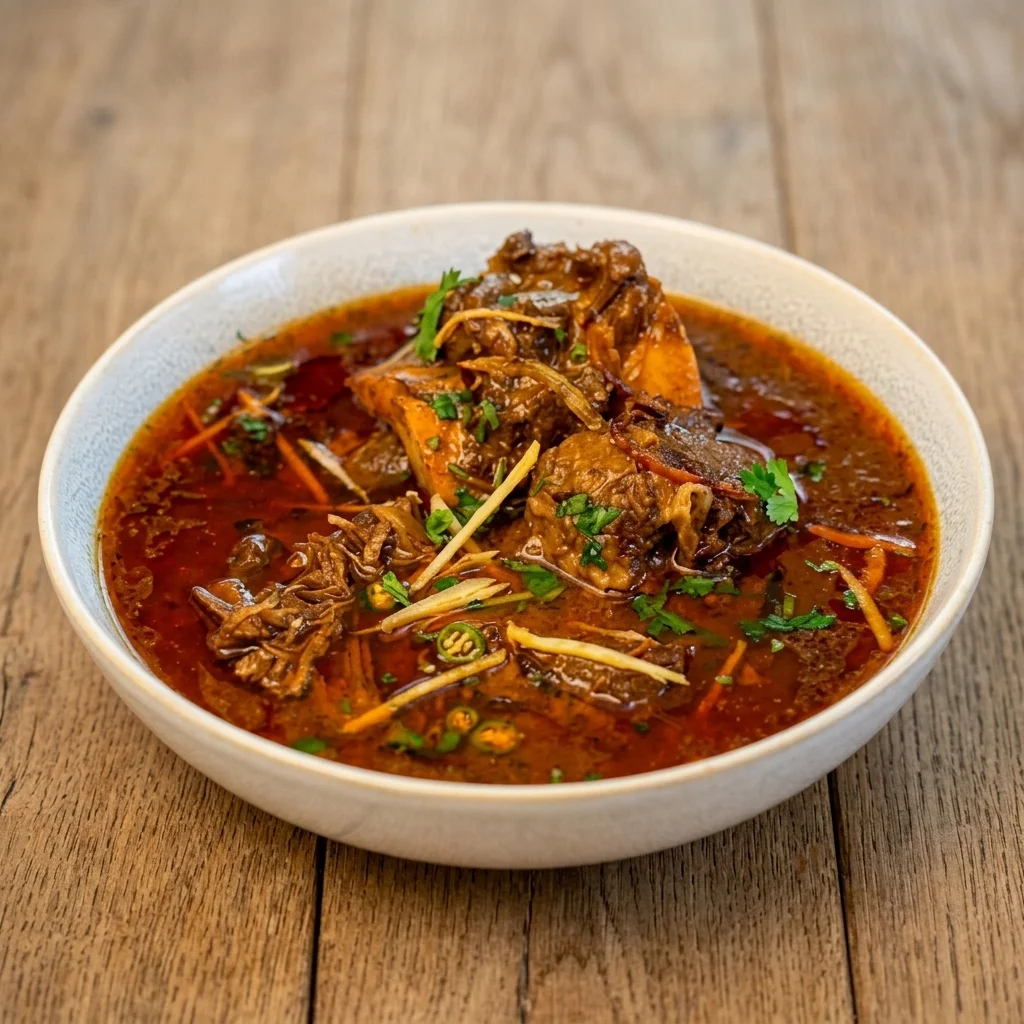Slow-cooked beef nihari at Chutney Express Pakistani restaurant Edmonton